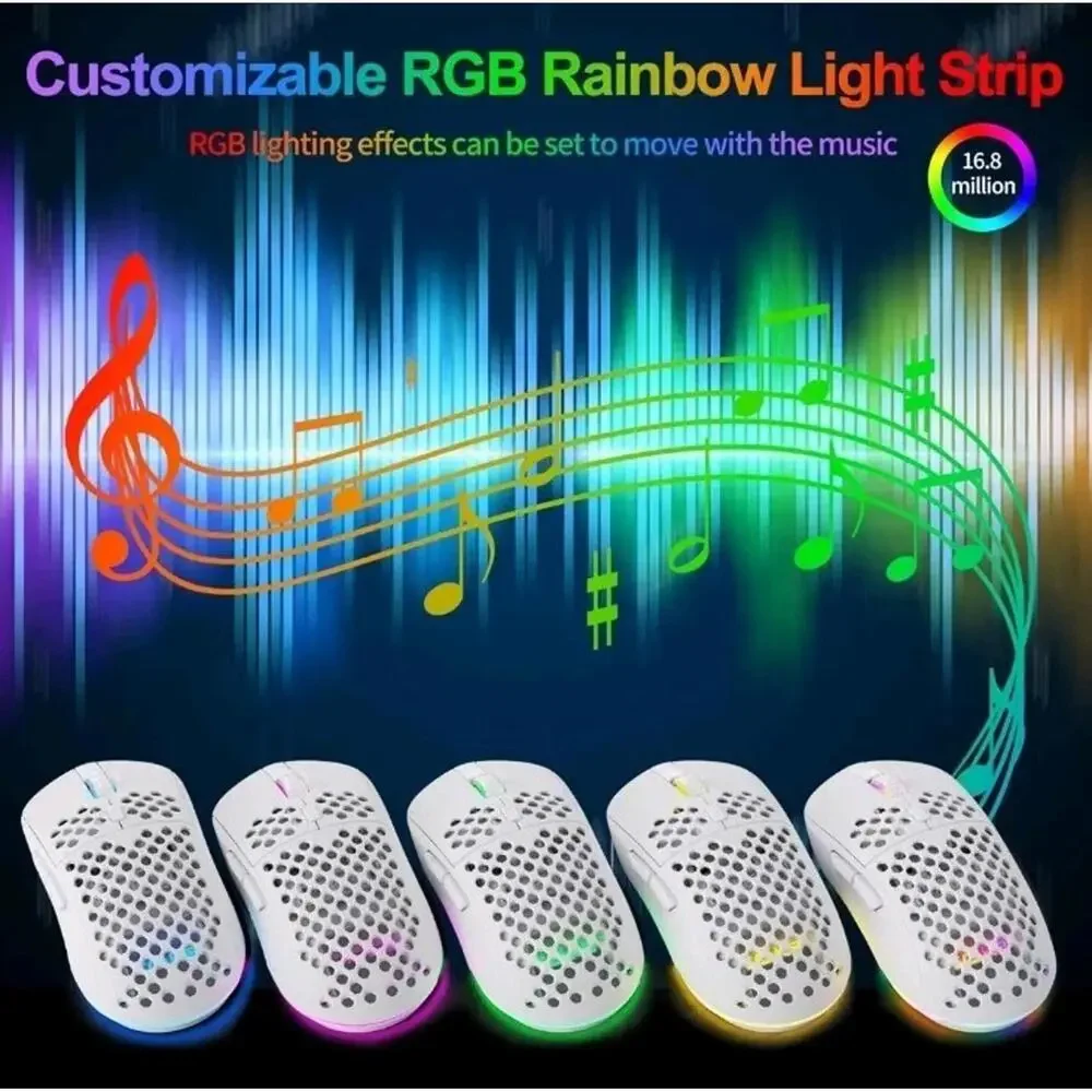 TMKB Falcon M1SE White Ultralight Honeycomb Competition Gaming Mouse